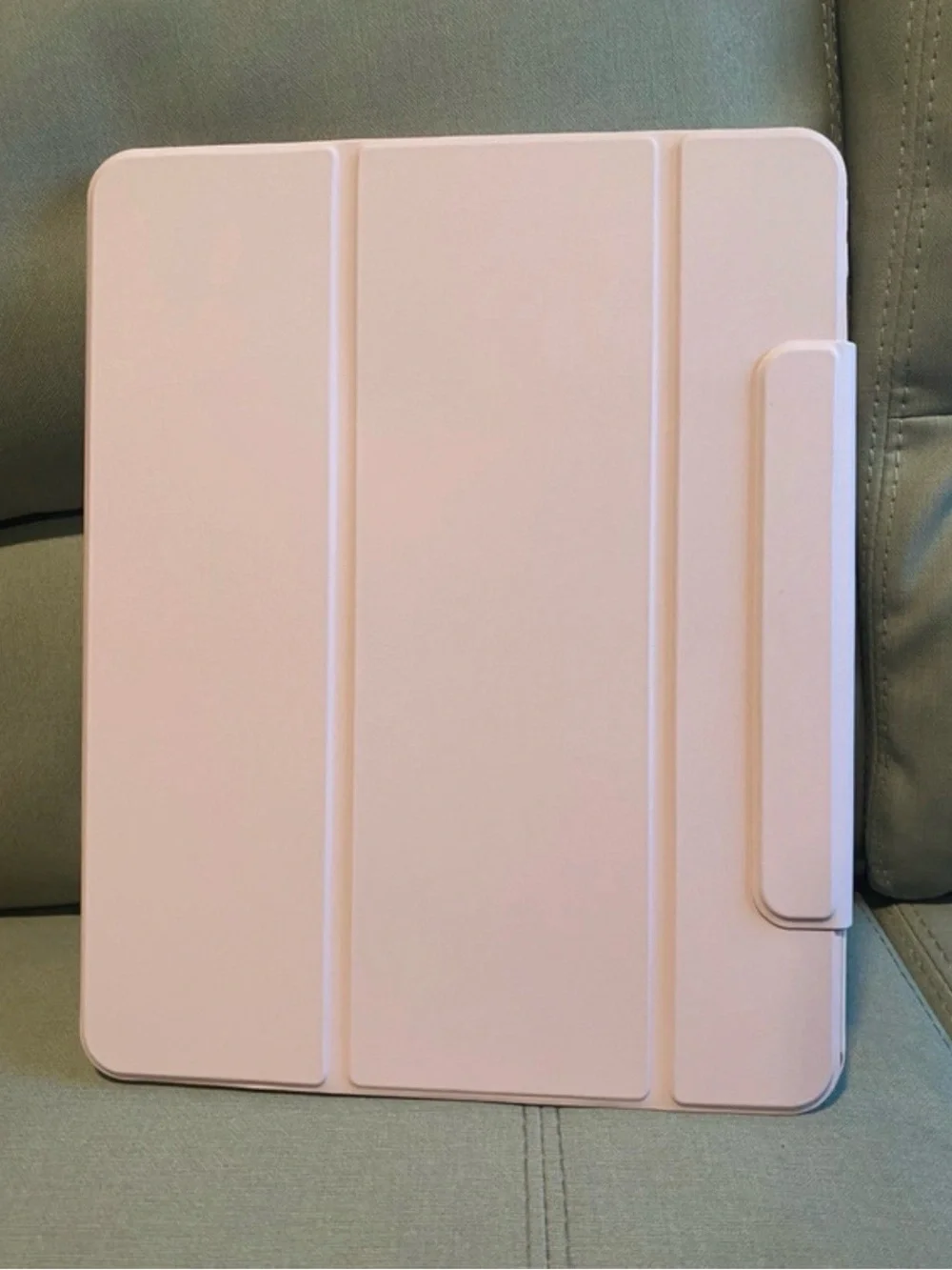 Slim Light Pink Tablet Folio Case with Magnetic Strap